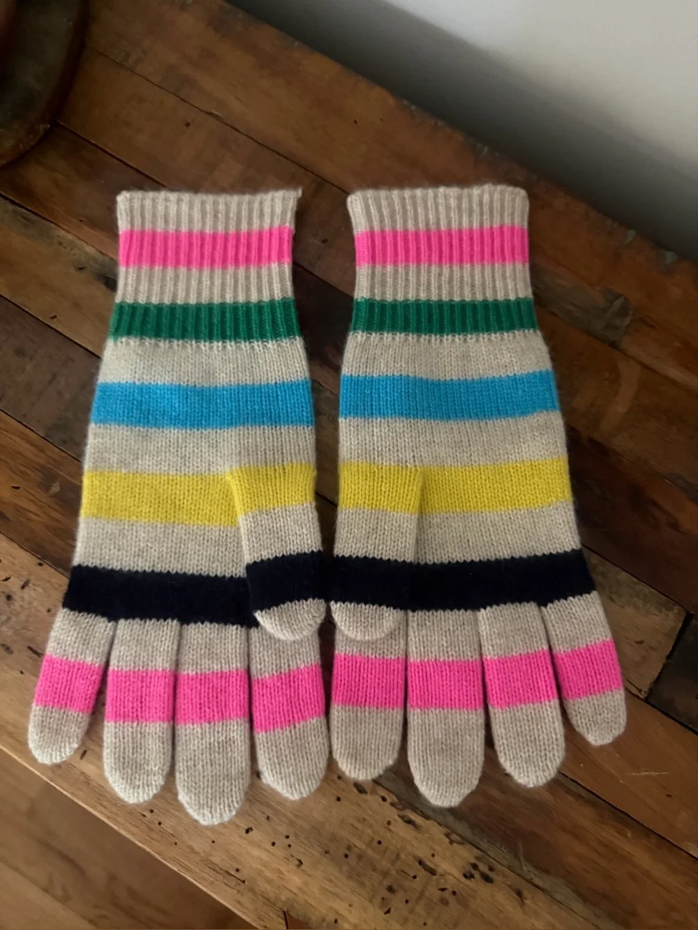 Boden Cashmere Beanie Hat and Glove Set